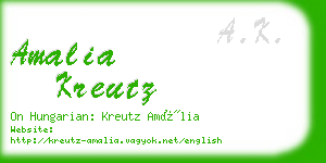 amalia kreutz business card